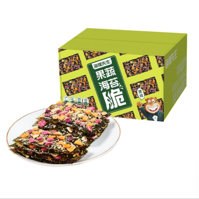 【中國直郵】 海狸先生 海苔果蔬脆 非油炸零食 63g盒裝