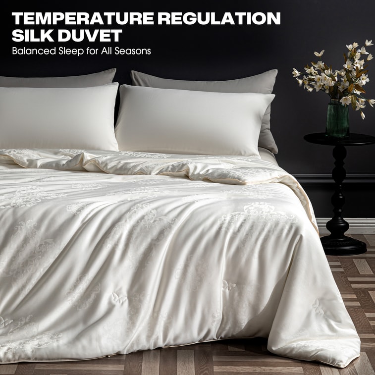 【アメリカ直送】MIOTO シルクキルト K ホワイト 264×229CM 3