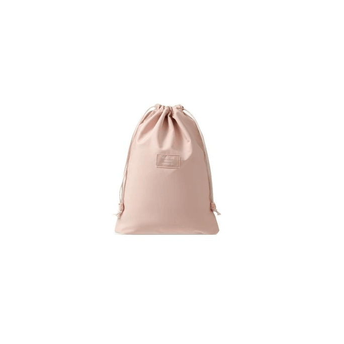 Travel Drawstring Drawstring Opening Storage Bag M Size Wood Peach Powder 33*27*6cm*1 Piece