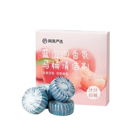 Blue Bubble Toilet Bowl Cleaner Descaler Bacteria Retention Fragrance Toilet Bowl Cleaner Juicy White Peach 50g*4