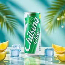 韩国LOTTE乐天 七星 柠檬青柠汽水 250ml*6罐