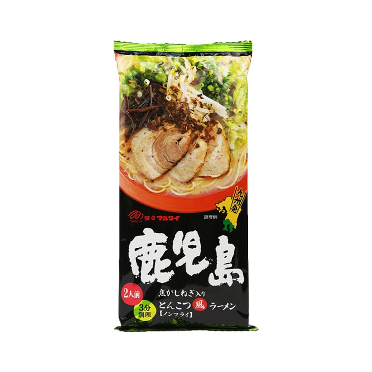 日本直邮】MARUTAI 鹿儿岛黑麻油豚骨风味拉面2人份182g - 亚米