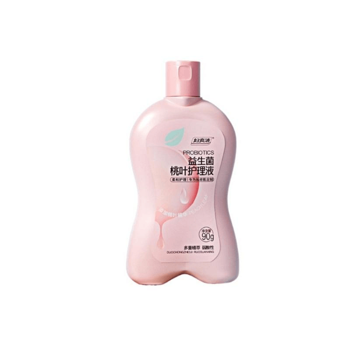 【中国直送】Fuyanjie プロバイオティクスピーチリーフ トラベルサイズ フェミニンウォッシュ、デリケートゾーン洗浄液、抗菌ケア液、90g×1本