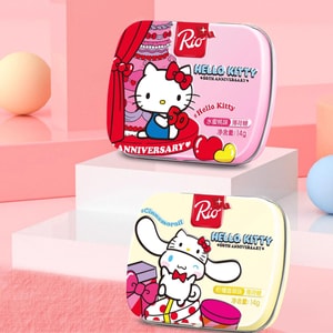 RIO瑞欧 三丽鸥联名 Hello Kitty 水蜜桃味薄荷糖 无糖薄荷糖 14g 【清新口气】