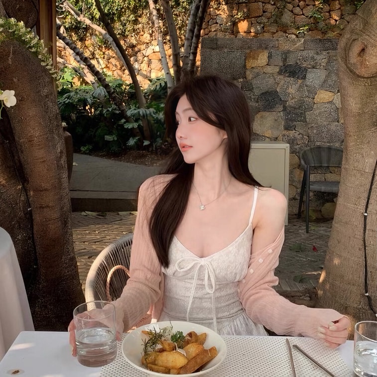 [캐나다 직배송] 시나리오 플로럴 소프트 레이스 투피스 드레스, 사이즈 S-M, 크림/오프화이트. 3