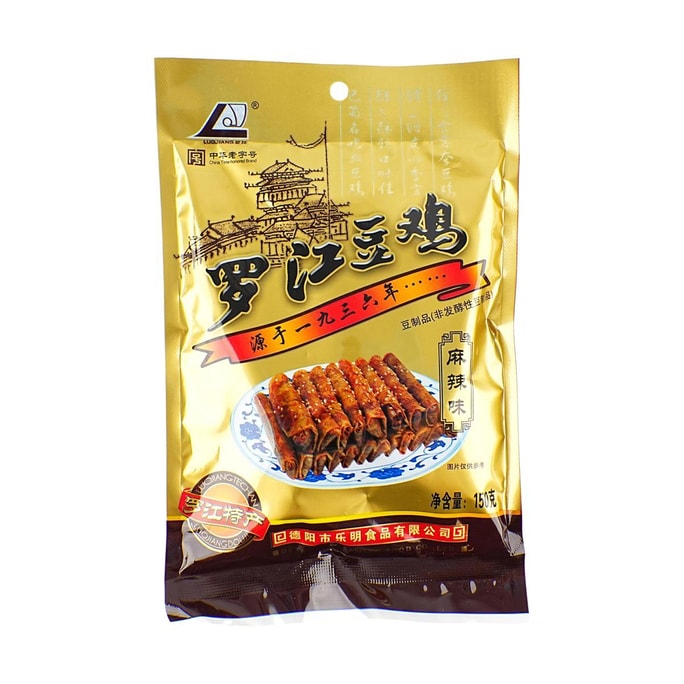 乐明食品 罗江豆鸡 豆皮素鸡卷 麻辣味 150g