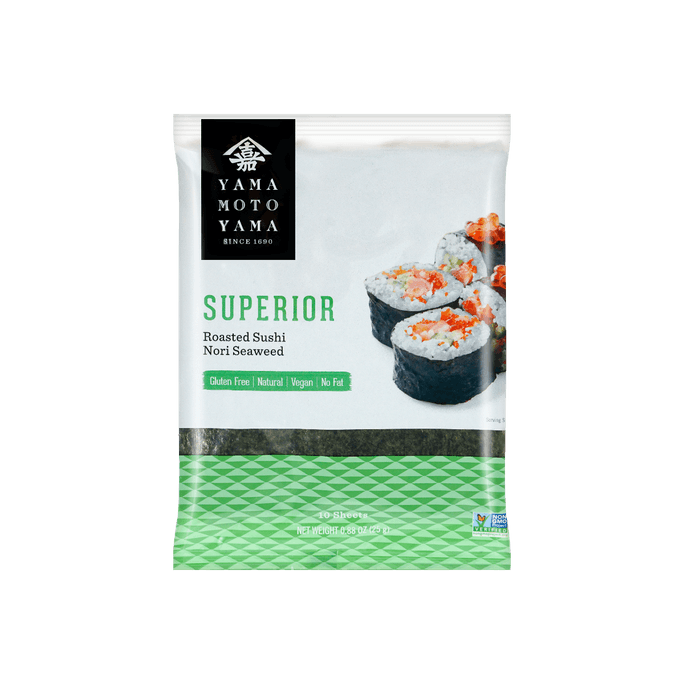 Roasted Sushi Nori Seaweed - 10 Sheets, 0.88oz [Ingredients For Gimbap]