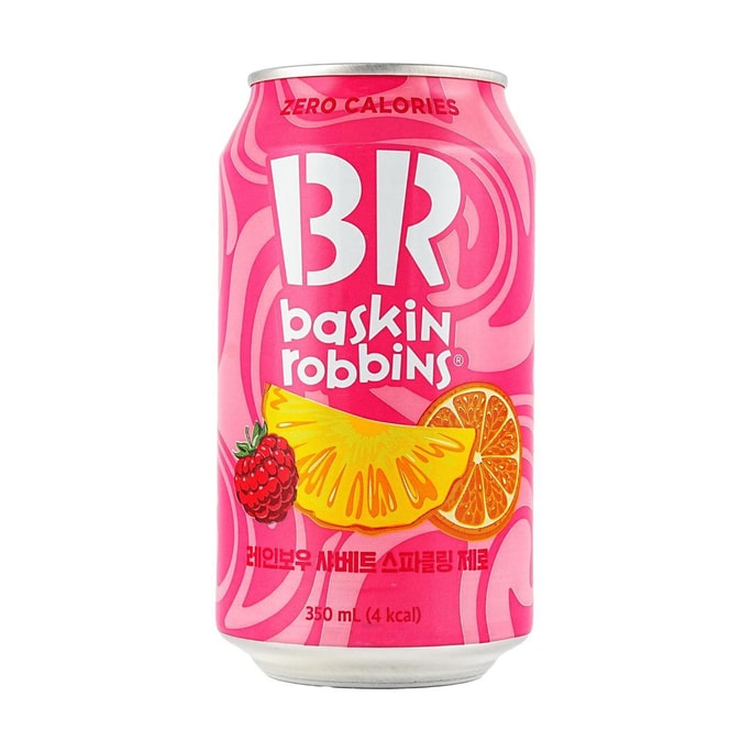 Br 레인보우 셔벗 스파클링 워터 과일맛 11.83 fl oz【설탕 0칼로리 0지방】【한국 CU 매장 인기상품】