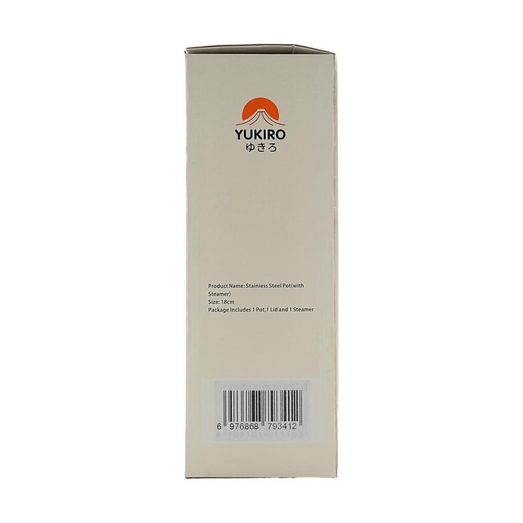 YUKIRO 日式锤纹不锈钢雪平锅 一人食蒸煮两用小奶锅 18cm 附蒸屉和盖子 燃气电磁炉通用 双耳蒸笼随机发货 10