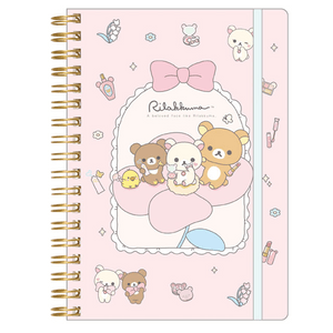 【日本直郵】 日本 SAN-X 輕鬆熊 蝴蝶結系列 線圈筆記便條本【小夥伴們】1件