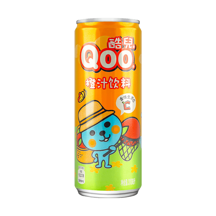 缶ジュース QOO 懐かしい味のオレンジジュース飲料、缶、10.48オンス - Yami