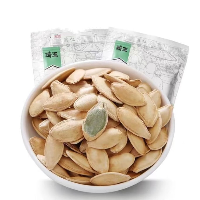 【中国直邮】 琦王 南瓜子 南瓜籽 500g  坚果炒货 纸皮熟瓜籽仁 休闲零食 袋装 干货