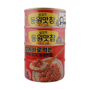 매콤 참기름 청크 참치 통조림 4.76oz*4팩【초밥, 김밥, 샐러드에 완벽】