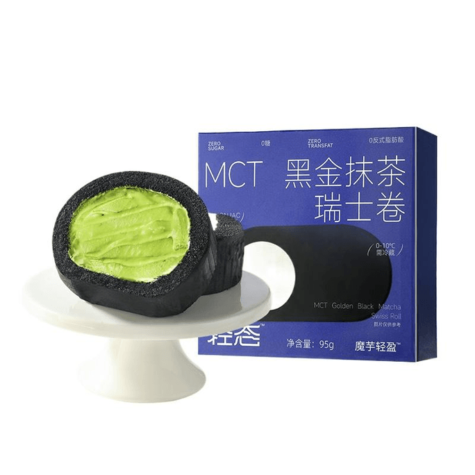 Goben Preferred Black Gold Matcha Swiss Roll MCT Konjac Cake Point Bread 95g*1 Box