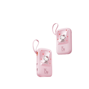 New charging treasure fast charging high capacity with cable slim and compact pink a
