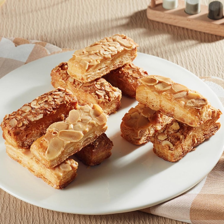 Pastries Box Palmier Cookie+Almond Cookie+Milk Butter Cookie,38 pieces, 11.67oz 10