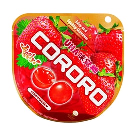 日本UHA悠哈 味觉糖 CORORO 草莓味果汁软糖 40g【全新包装 口感升级】
