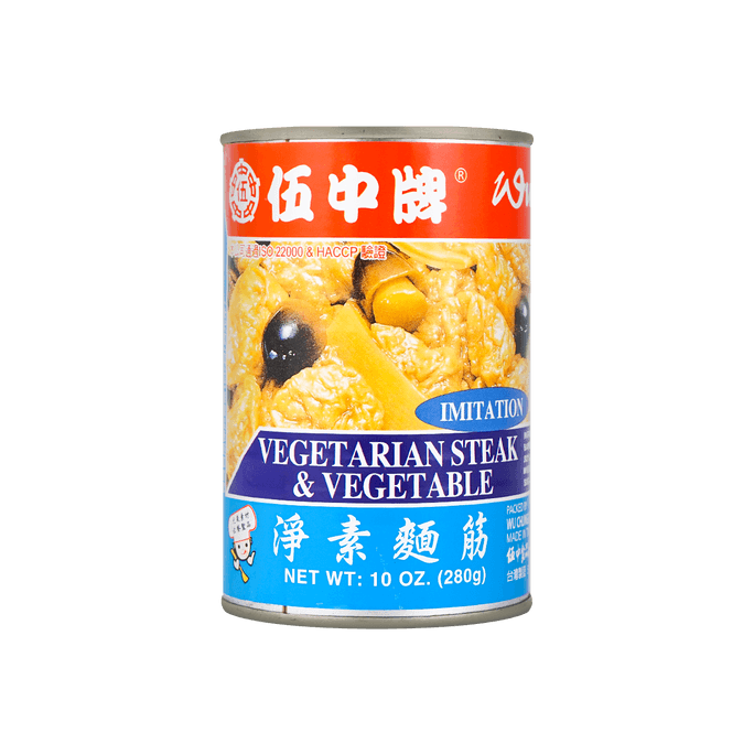 台湾伍中牌  净素面筋 罐头 280g