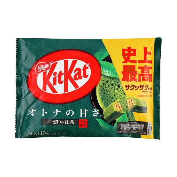 日本NESTLE雀巢 KITKAT奇巧 巧克力威化饼干 宇治抹茶味 124g