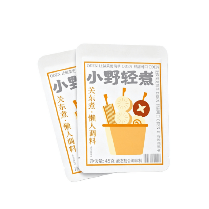 Oden Seasoning, Japanese‑Style Soup Base Packet, Hot Pot Seasoning, Boiled Vegetable & Sukiyaki Soup Stock, Low‑Calorie Stir‑Fry Sauce, 45g × 2bag Bags