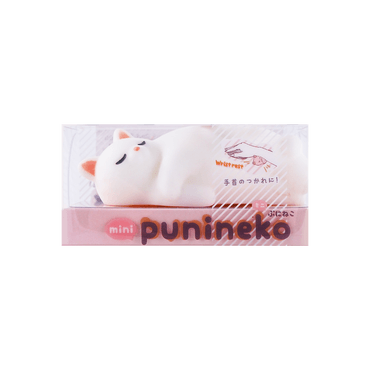 日本PUNINEKO 猫咪软软鼠标手腕垫 #白猫 1件入 缓解腕部疲劳 舒缓压力 预防鼠标手