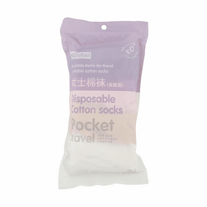 Chaussettes mi-mollet jetables pour femmes, 4 paires 【Stérilisé EO】【Emballage individuel】【Prêt à porter】
