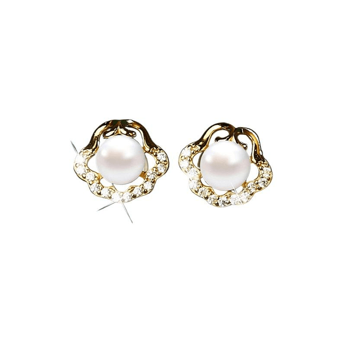 Gong Li Shang XinXiaoRuyi Ear Nails Ear Accessories New Chinese Style Earrings Selected Natural Freshwater Pearls10*12mm