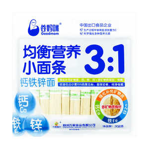 3:1 Calcium Iron Zinc Noodles Baby Food 208g