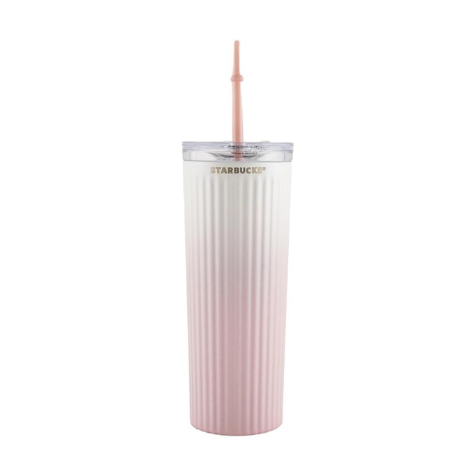 Sakura Spring Series Stainless Steel Portable Cup with Straw, 27.74 fl oz