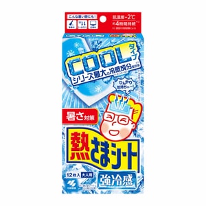 【日本直郵】 日本 KOBAYASHI小林製藥 小林製藥 成人夏季散熱降溫貼 超冷感 12枚