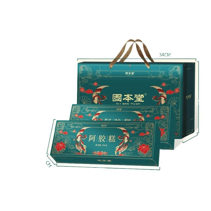 【中国直邮】固本堂阿胶糕端补气血传统口味400g*1盒装
