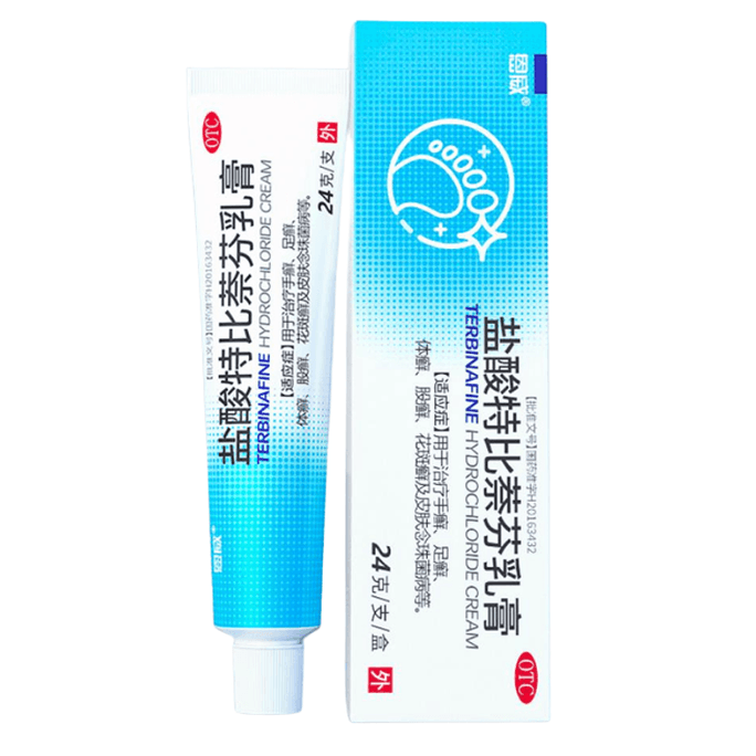 중국 엔웨이 테르비나핀 염산염 크림 무좀 치료, 가려움증, 벗겨짐 완화, 살균 특수약제 24g x 1박스