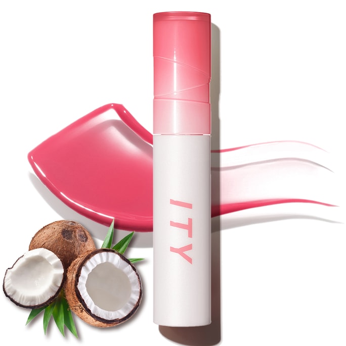 ITY Lip Gloss Plumper  Lip Stain Moisturizing Coconut Scent Lipstick Jelly Texture 0.09 oz in Guava Crush