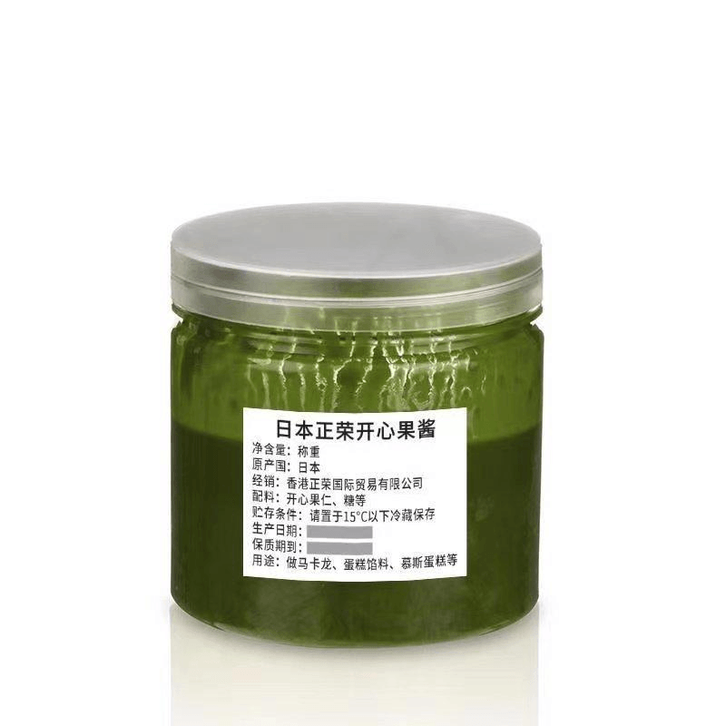 【中国直邮】 日本 正荣 进口开心果酱原装果泥马卡龙蛋糕烘培材料无添加绿色果酱100g*1瓶