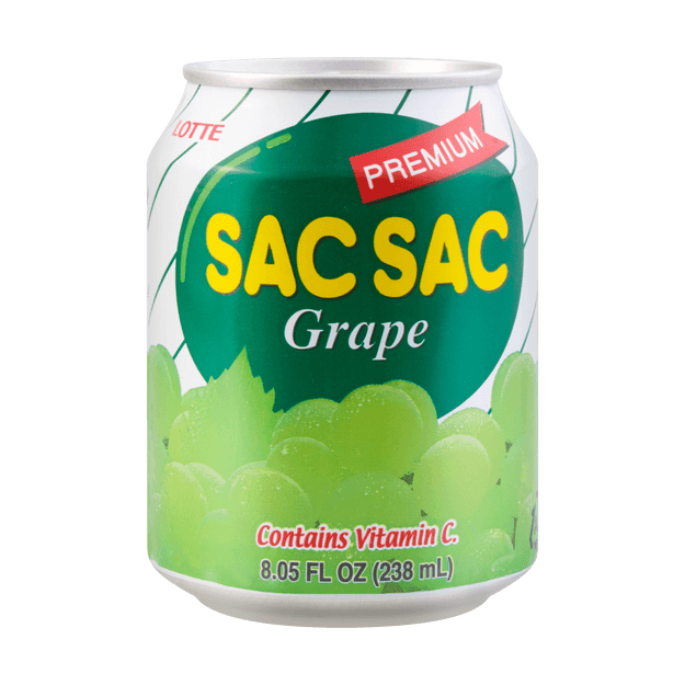 商品详情 - 韩国lotte乐天 sac sac 粒粒葡萄汁饮料 238ml - image  0