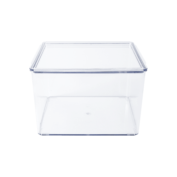 Clear Plastic Storage Box Organizer Container Storage Bin with Cover 15.5 x 19 x 13.3cm