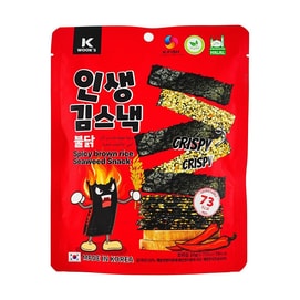 K Wook's Spicy Brown Rice Seaweed Snack 0.7 oz