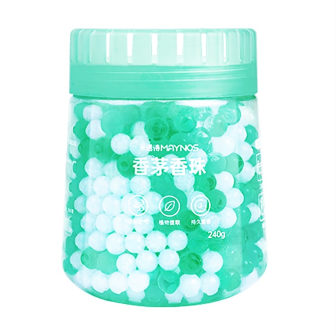 Citronella Aroma Beads 240g, natural essential oil mosquito repellent beads, long-lasting fragrance, removes odors, safe for home and car use, no electricity needed.