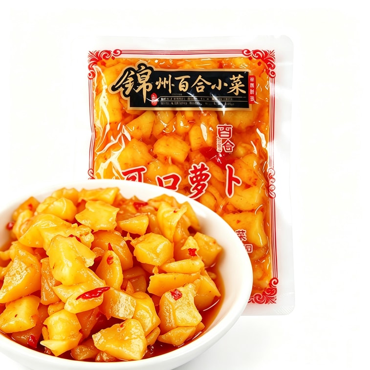 锦州百合 東北小菜 小可口萝卜 萝卜干 咸菜萝干 40g*3包【120g】咸菜 酱腌菜 下饭菜 小咸菜 8