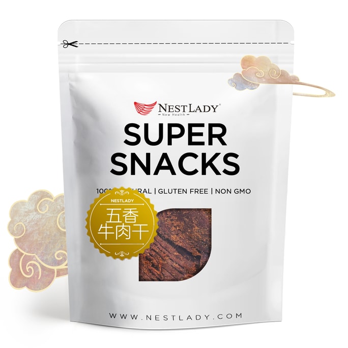 FIVE SPICES BEEF JERKY 75g- Five Spices Flavor Beef Snacks Dried Meat Ready To Eat High Protein Beef Snack