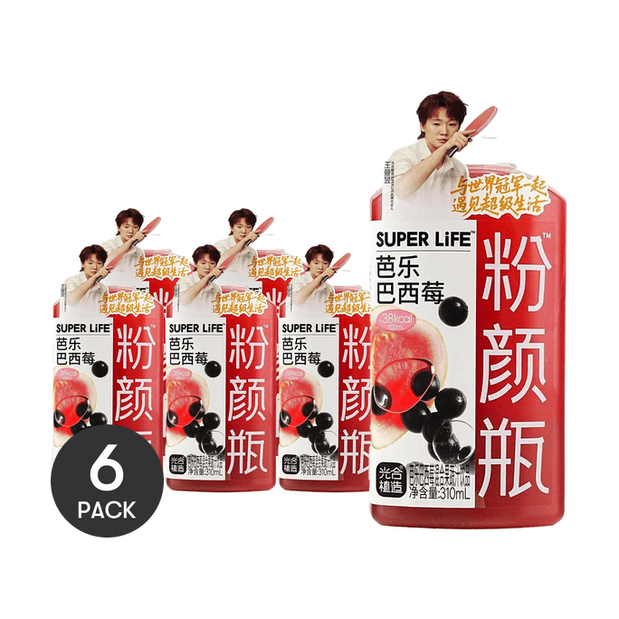 Guava Acai Mixed Fruit and Vegetable Juice,10.48 fl oz *6【6 Packs】【Rich in anthocyanins & vitamin C】【Low Calories】