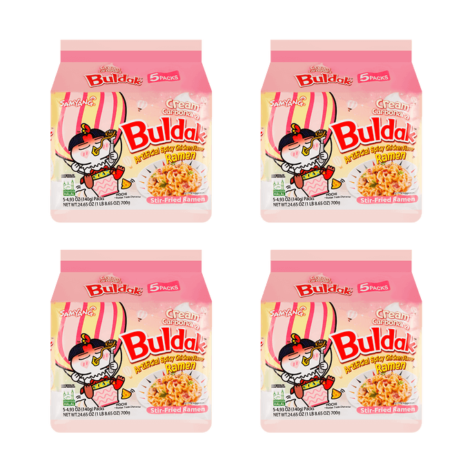 Buldak Cream Carbonara Hot Chicken Flavor Stir-Fried Ramen - 20  Packs* 4.93oz【Trending on TikTok】【Value Pack】