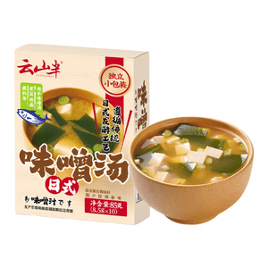 Yunshan Half Miso Soup Japanese Seasoning White Miso Paste Instant 85g*1 Box