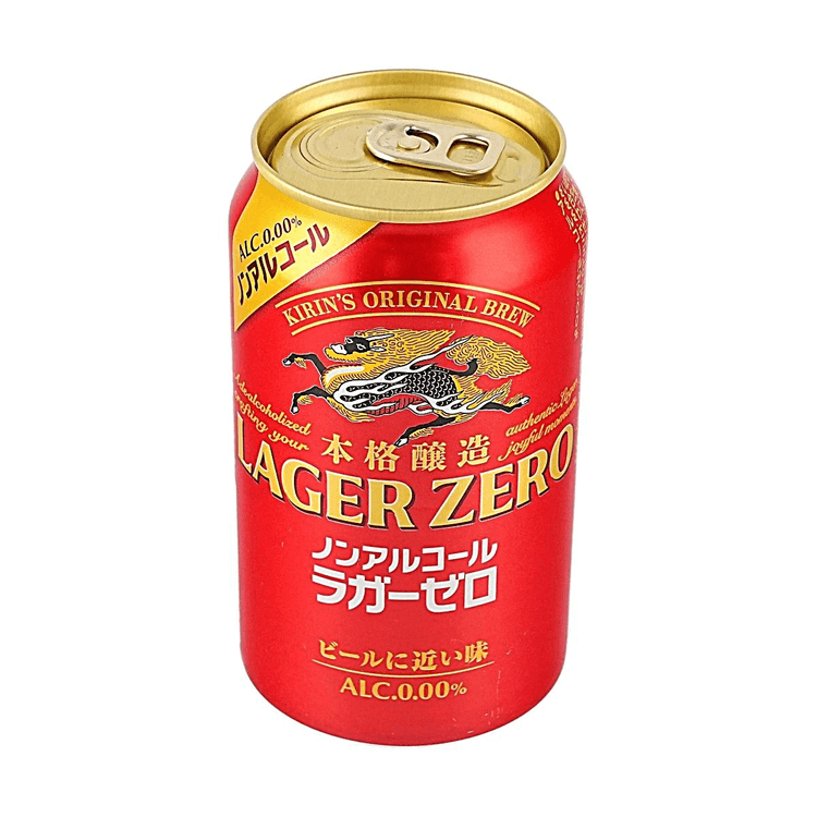 KIRIN Lager Zero Non-Alcoholic Beer Flavored Drink, 11.83 fl oz *6