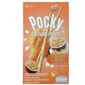  POCKY Whole Wheat Crushed Fruits Passion Fruit Yogurt Flavor With Mango Bits Limited Edition 38g