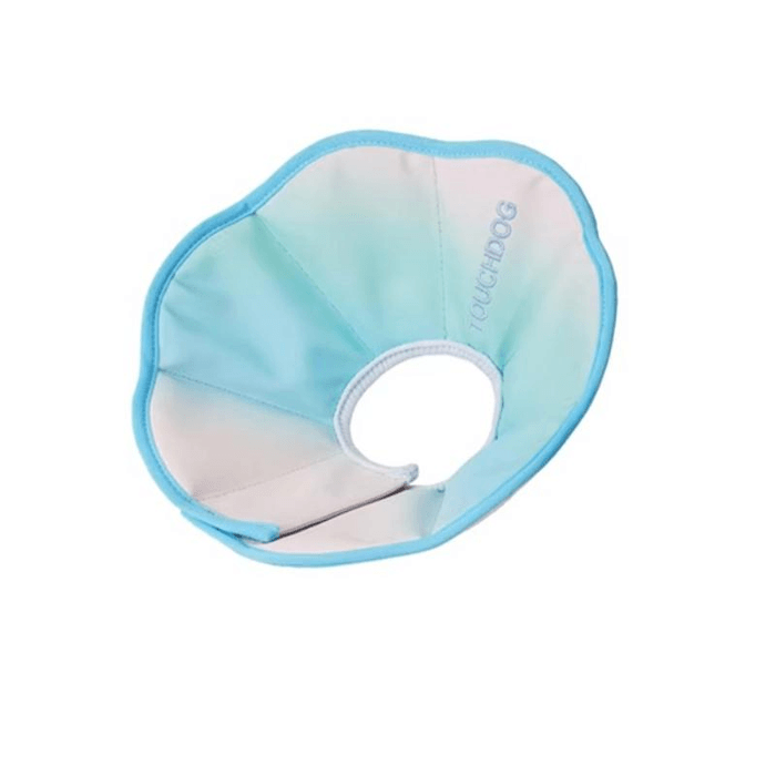 [중국 직배송] TOUCHDOG 일본 고양이/강아지 헤어밴드/목걸이 방수 소프트 칼라 핥음 방지 애완동물 중성화/불임수술용, 아이스 크리스탈 블루, XL 사이즈