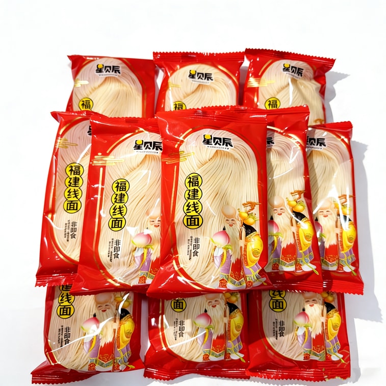 北辰閩南特産福建麺、手打ち麺、40g×3袋 8