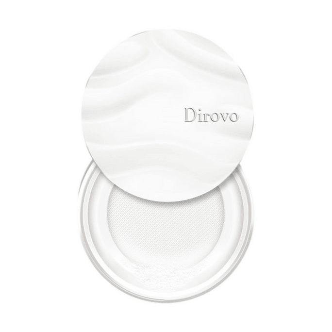 DIROVO Cloud Mist Water Loose Powder 3.0, 8g, Wave‑Shaped Cap, with Moisturizing Peptides, Oil‑Control, Waterproof, 24H Long‑Lasting Setting