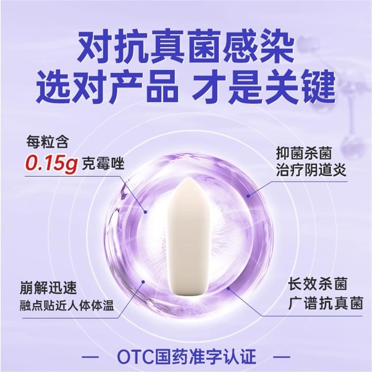 Clotrimazole suppositories 0.15g*5 capsules x 2 boxes 3