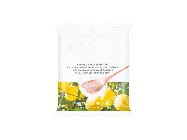 WAKASHO Lemon Chia Seed Konnyaku Jelly, 6.1oz - Yami.com